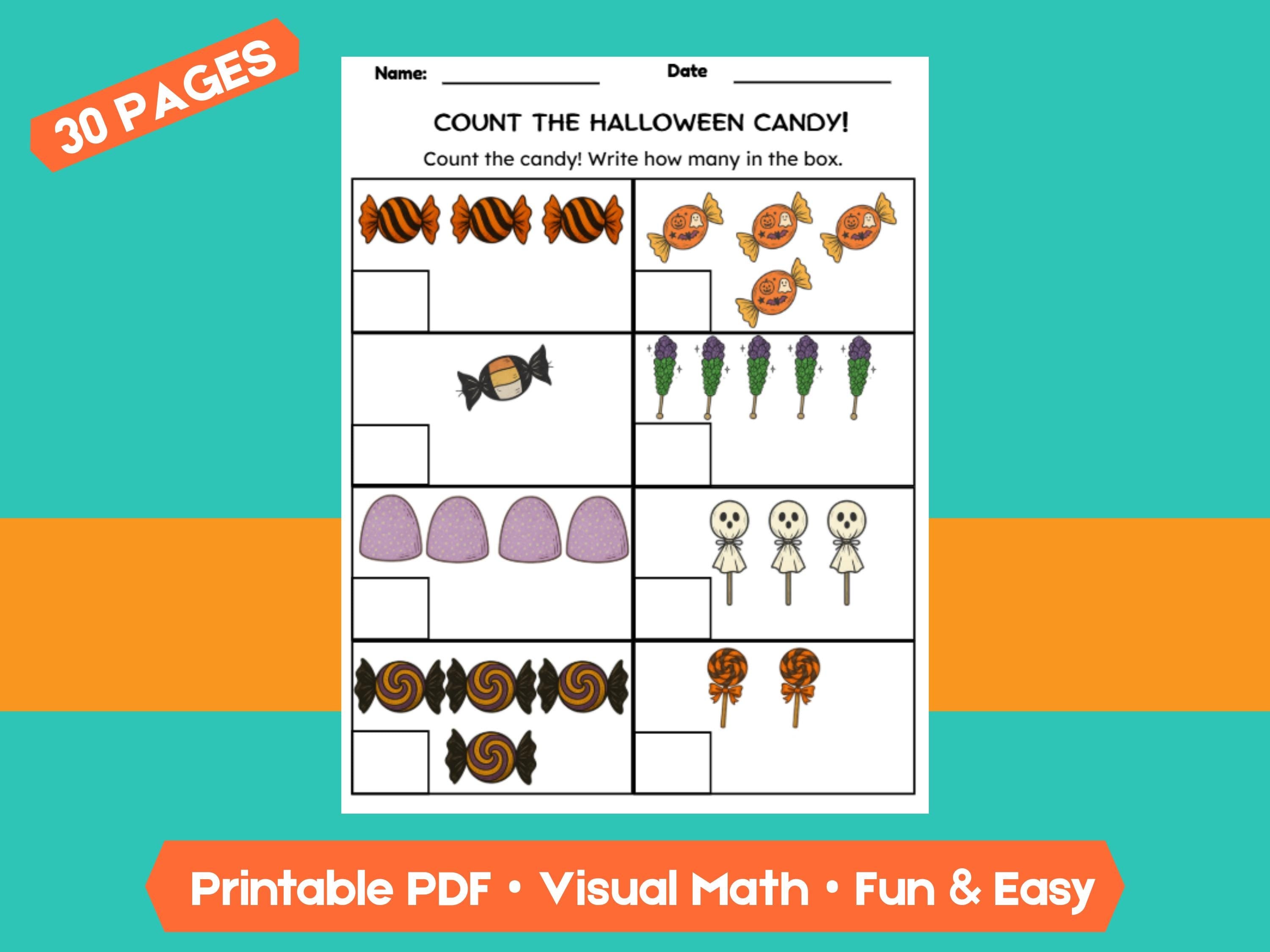 Halloween Math Worksheet Bundle | 30 Pages of Counting, Addition & Subtraction Fun (within 1–10) for Classroom or Homeschool