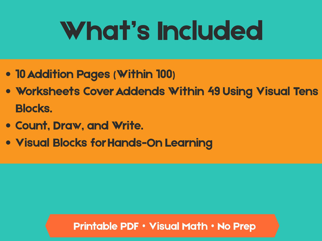 Regrouping Addition Worksheets up to 100 | 10 Pages Printable Math Practice | Addends Within 49 | Homeschool & Classroom PDF