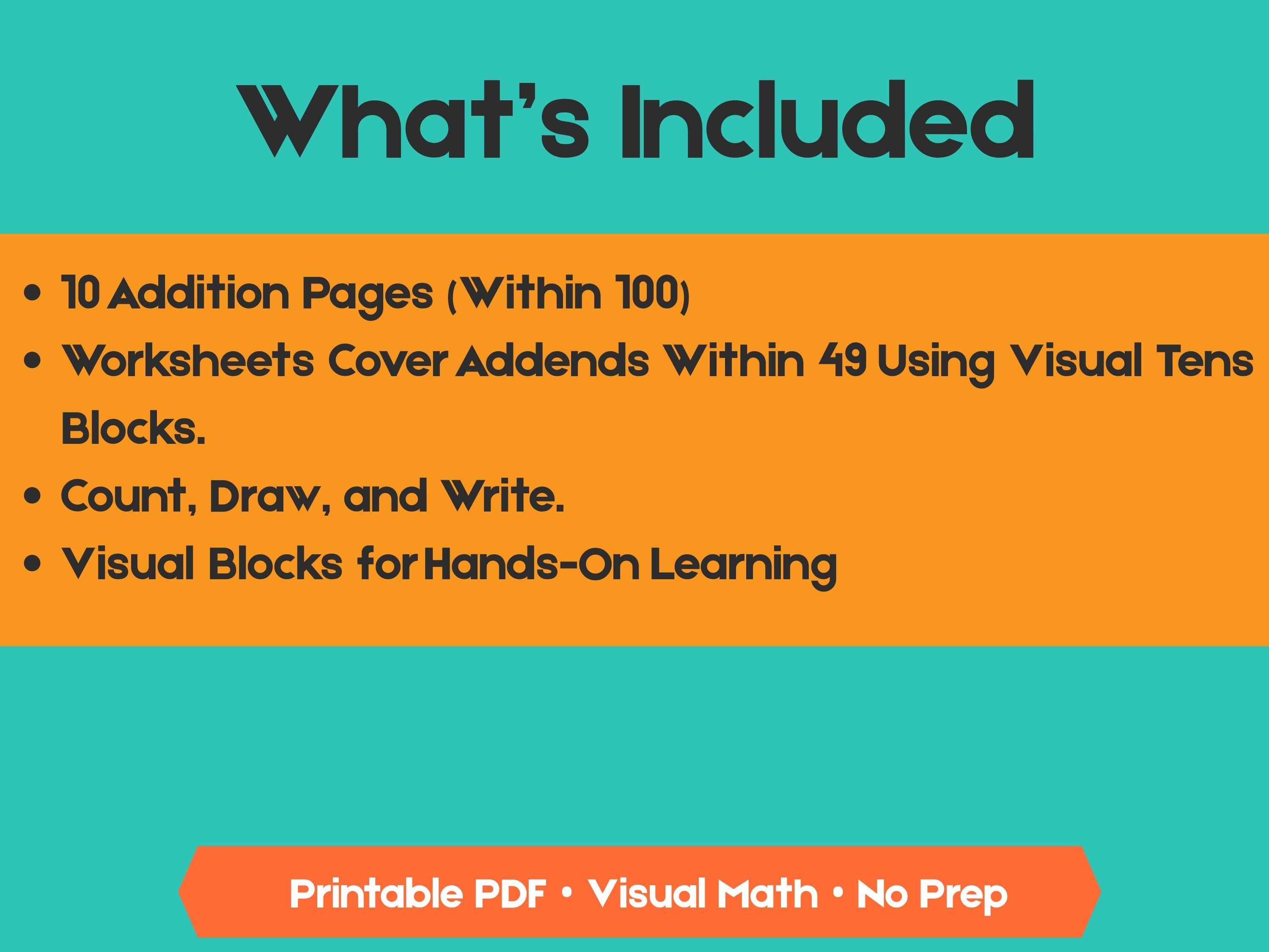 Regrouping Addition Worksheets up to 100 | 10 Pages Printable Math Practice | Addends Within 49 | Homeschool & Classroom PDF