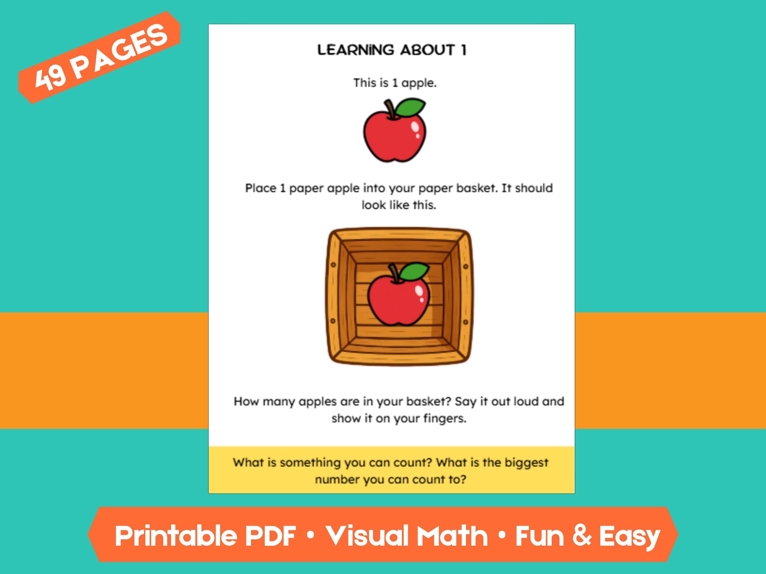 Preschool Numbers & Counting Worksheets: Farm Theme Math Printable (PDF Download)