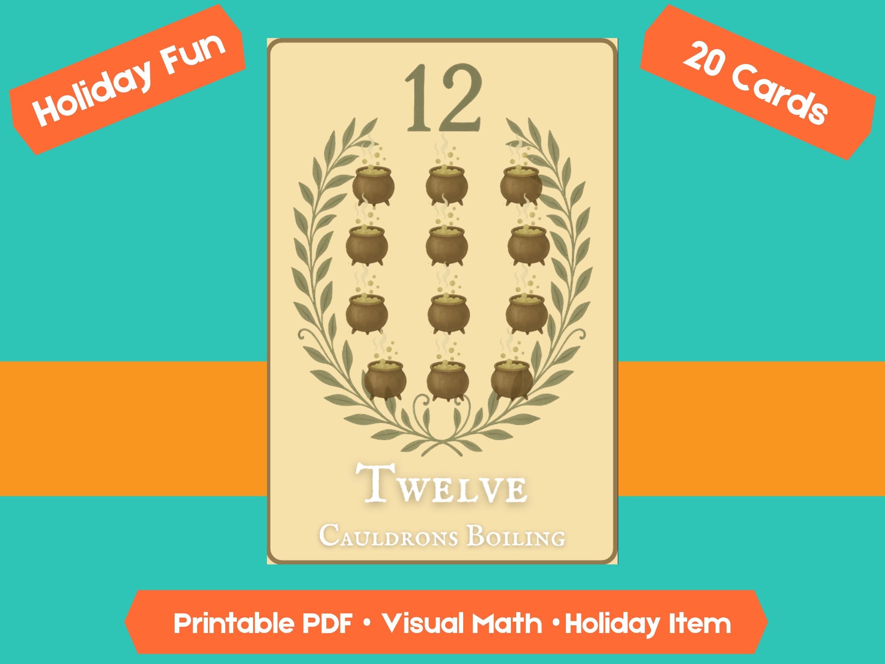 Halloween Counting Cards 1-20: Fall Math Flashcards (PDF Downloadable