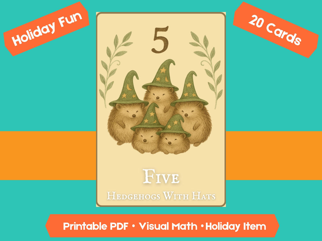 Halloween Counting Cards 1-20: Fall Math Flashcards (PDF Downloadable