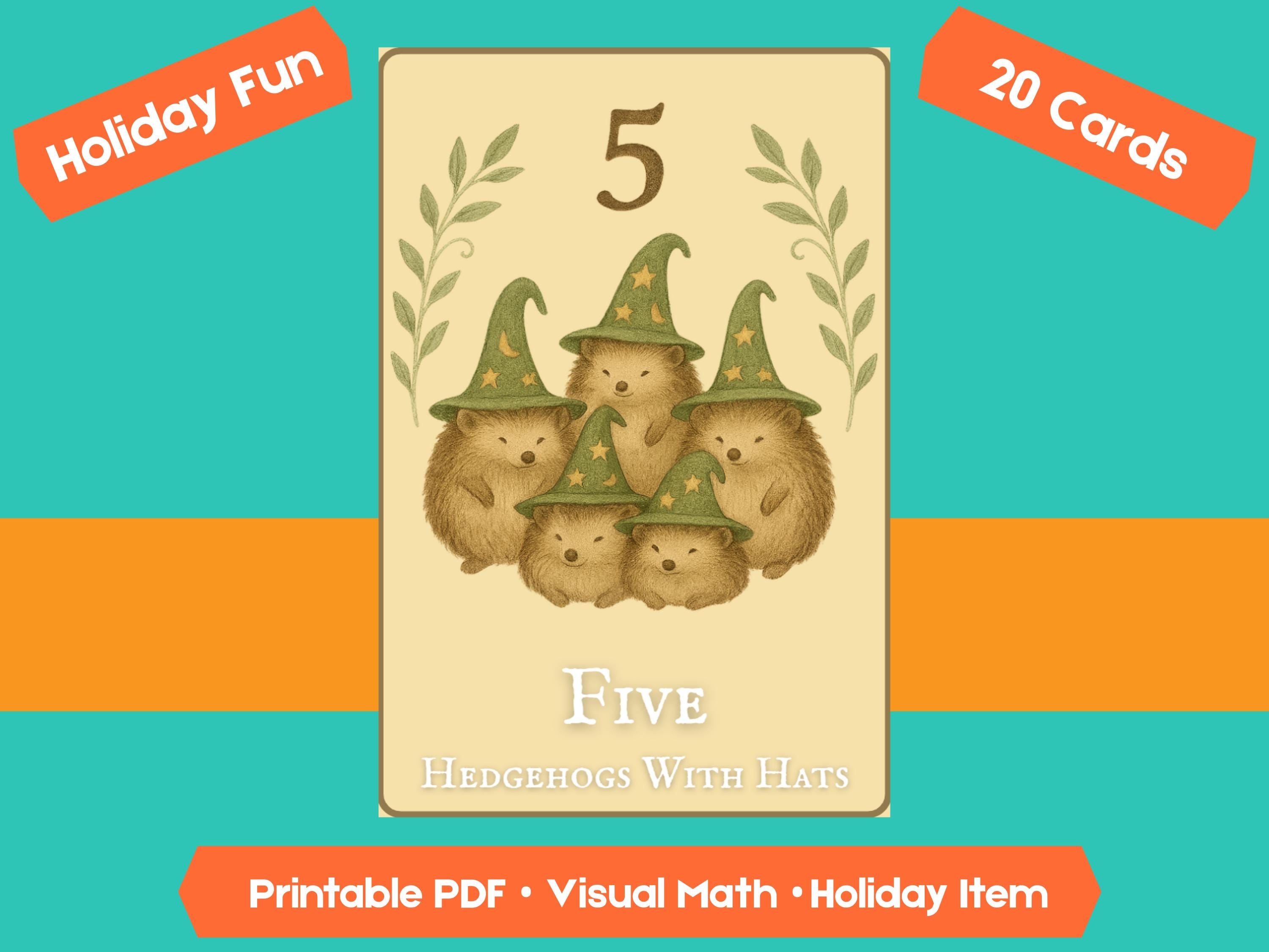 Halloween Counting Cards 1-20: Fall Math Flashcards (PDF Downloadable