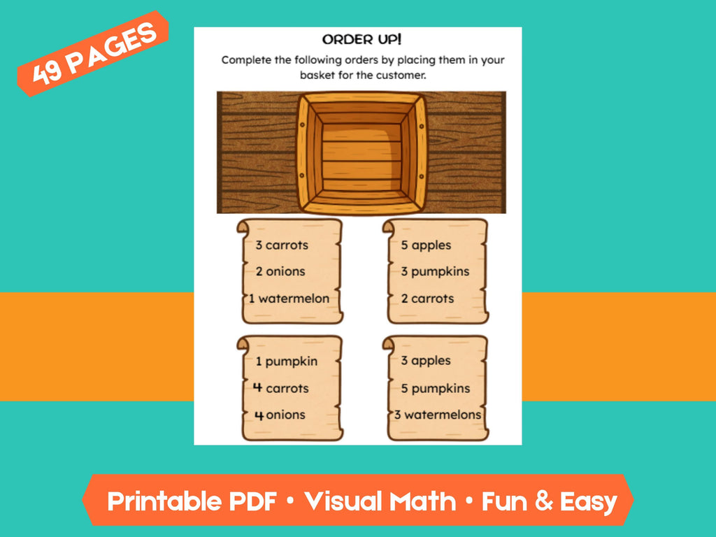 Preschool Numbers & Counting Worksheets: Farm Theme Math Printable (PDF Download)