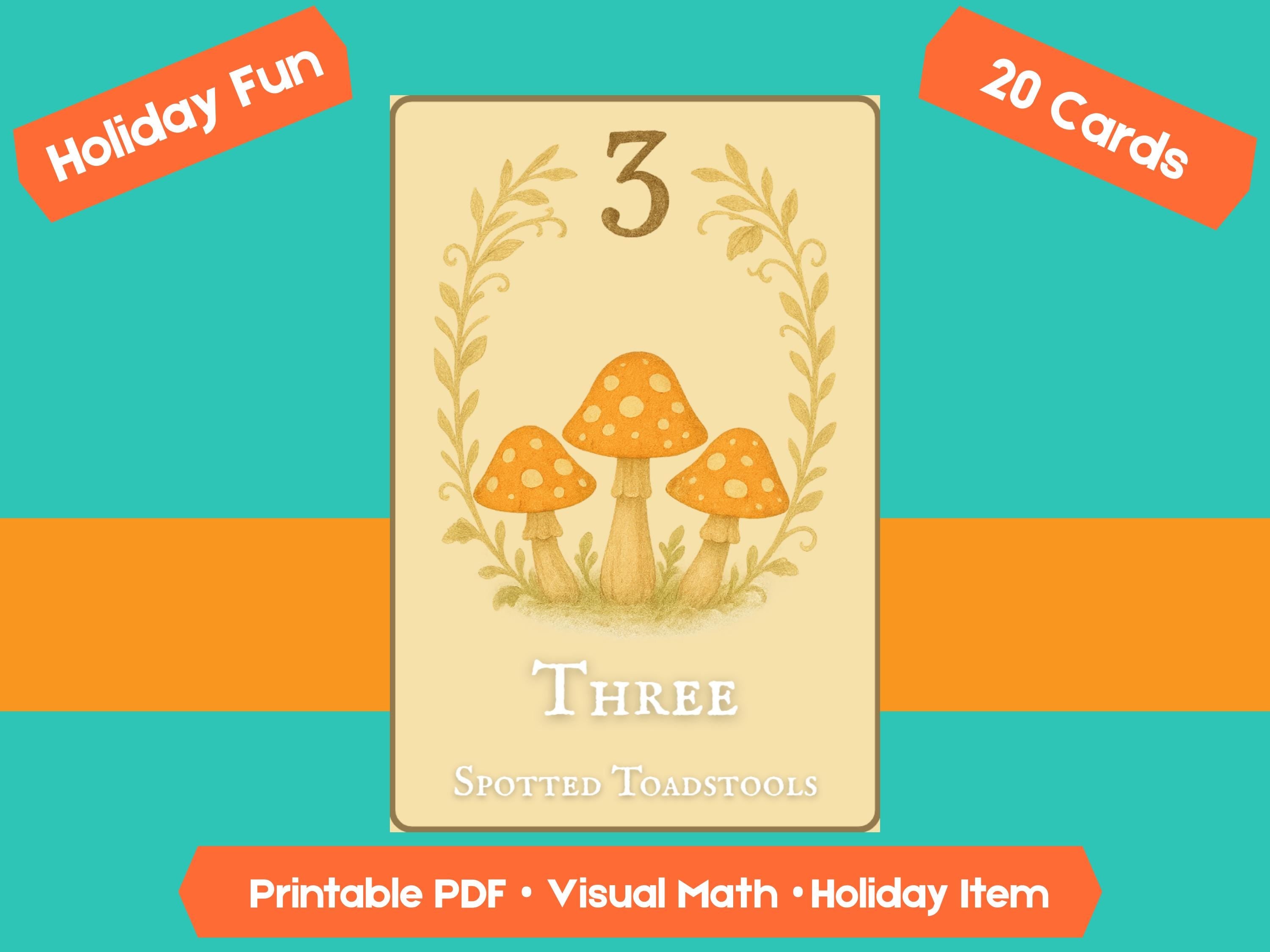 Halloween Counting Cards 1-20: Fall Math Flashcards (PDF Downloadable